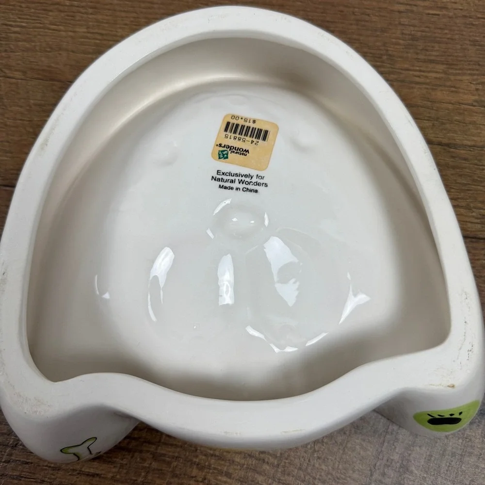 Vintage Natural Wonders Ceramic‎ Dog Bowl Dish Novelty Puppy Decor